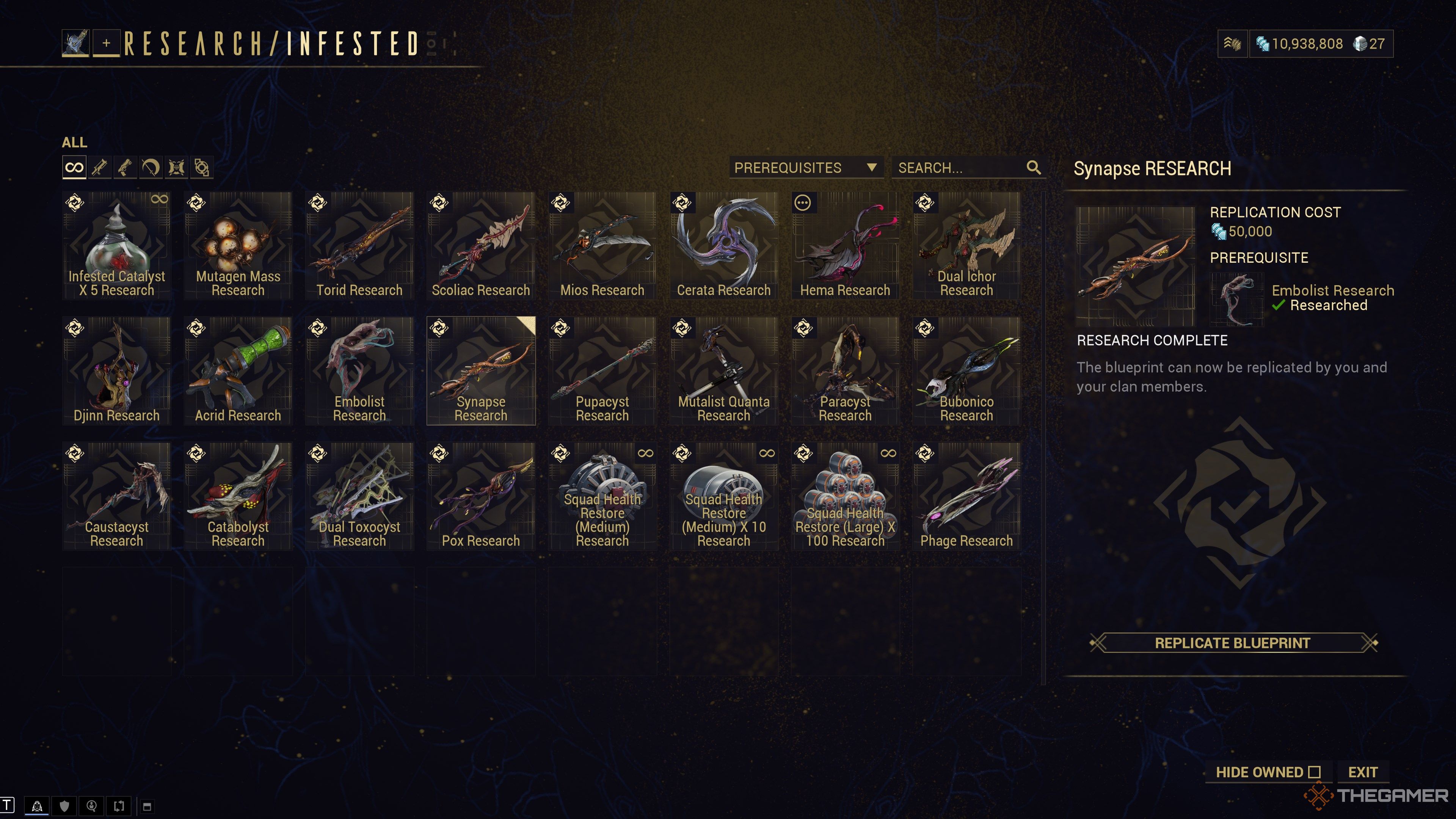 Warframe Bio Lab Synapse