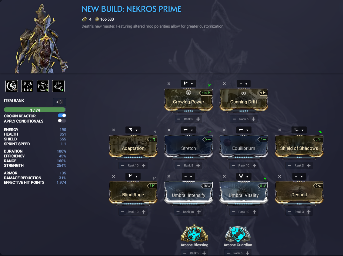 Warframe Nekros Shadows Build