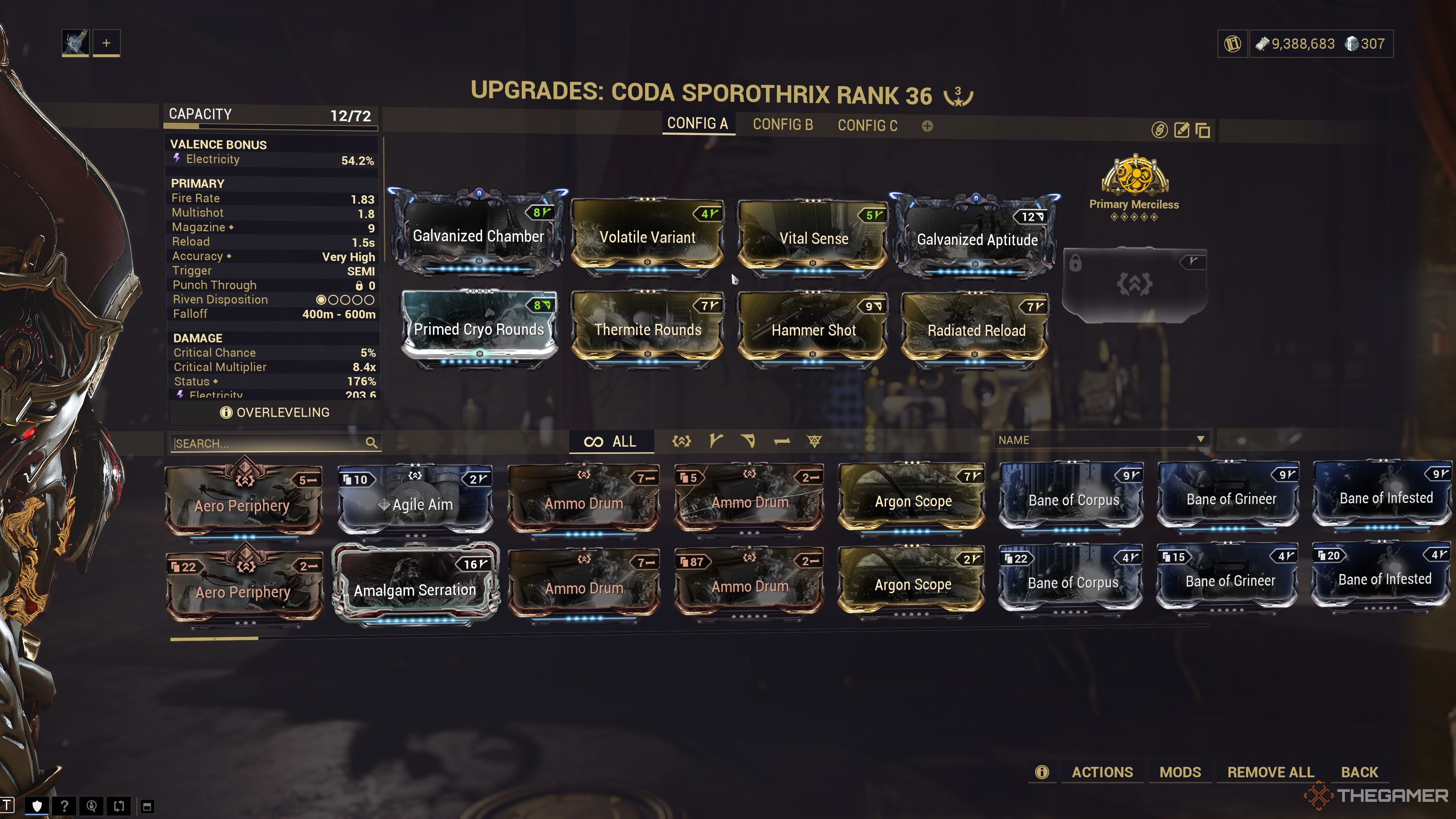 Warframe Sporothrix Endgame build