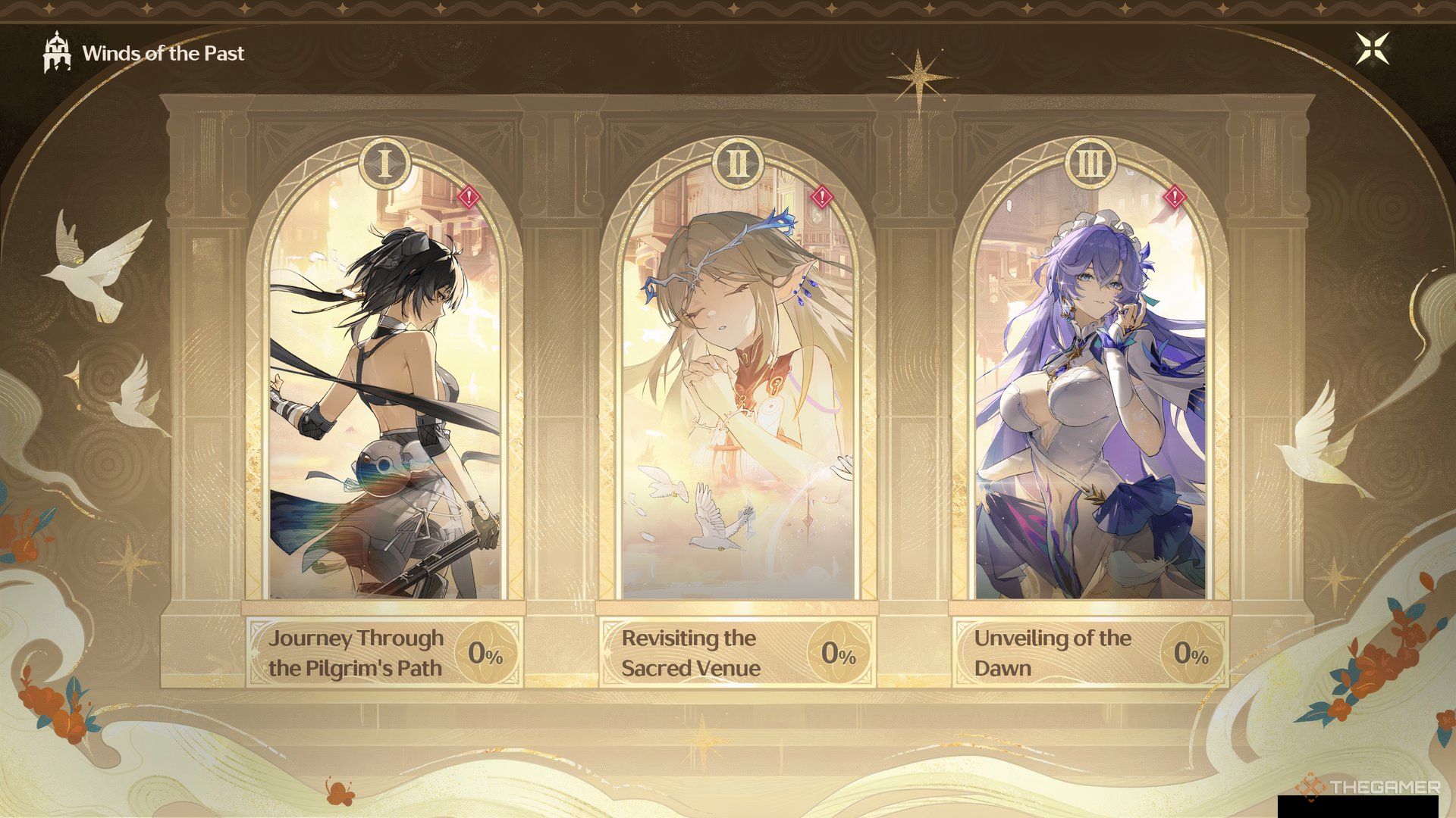 Winds of the Past event screen in Wuthering Waves.