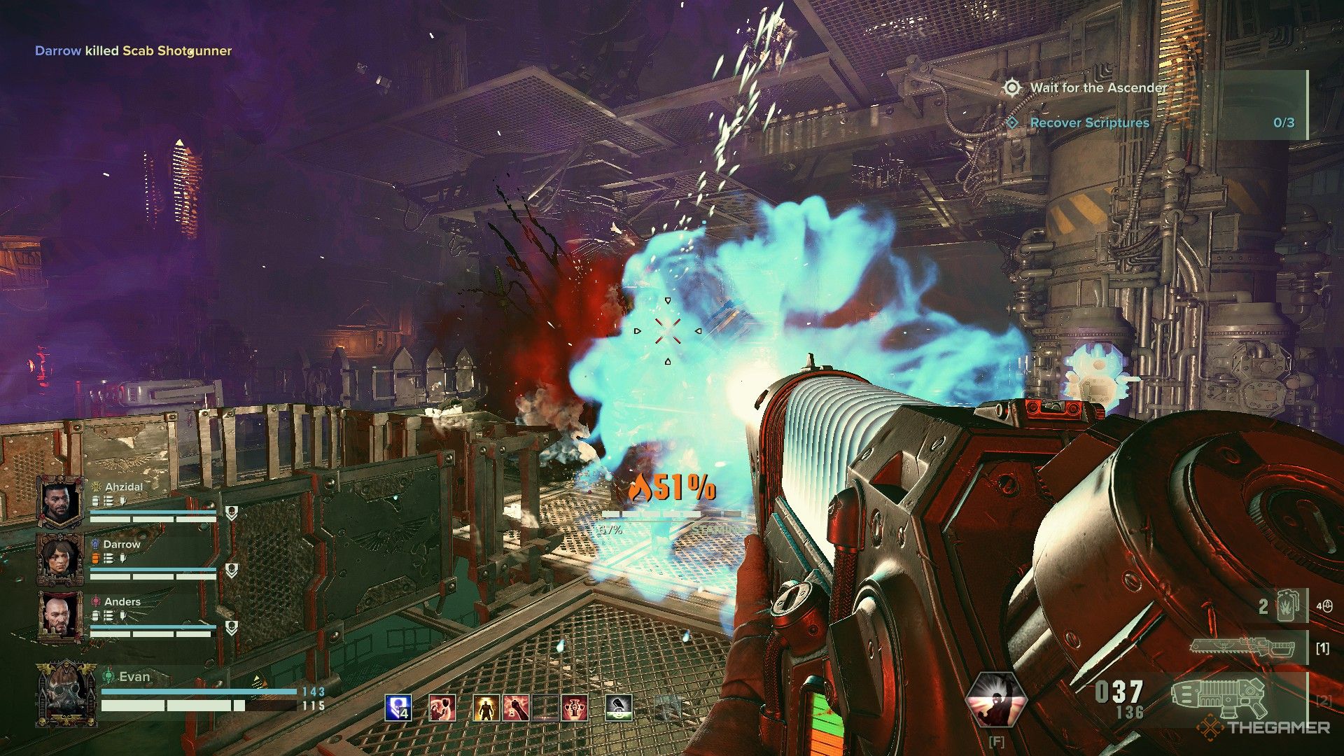 Warhammer 40,000: Darktide - The plasma gun melting cultists into puddles.
