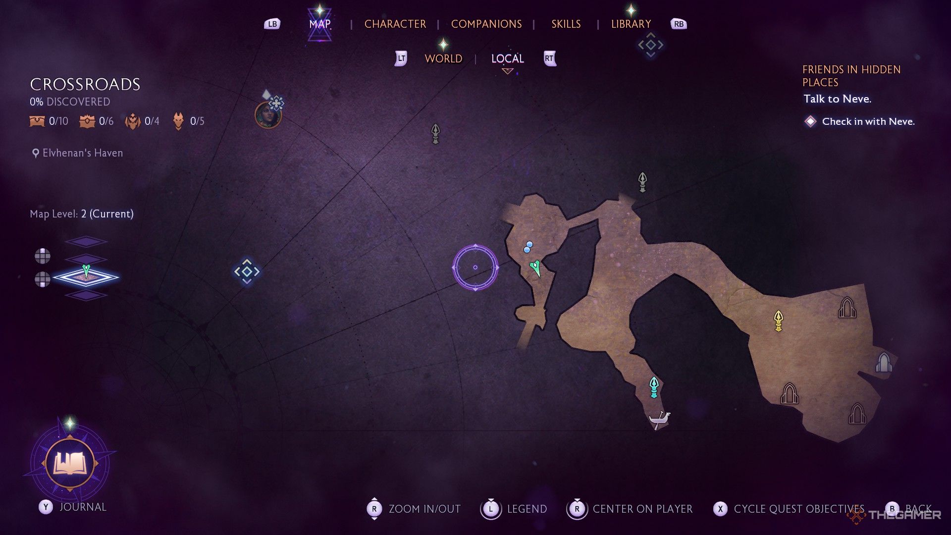 The player marker icon shows the location of the second wolf statuette in Dragon Age: Veilguard.