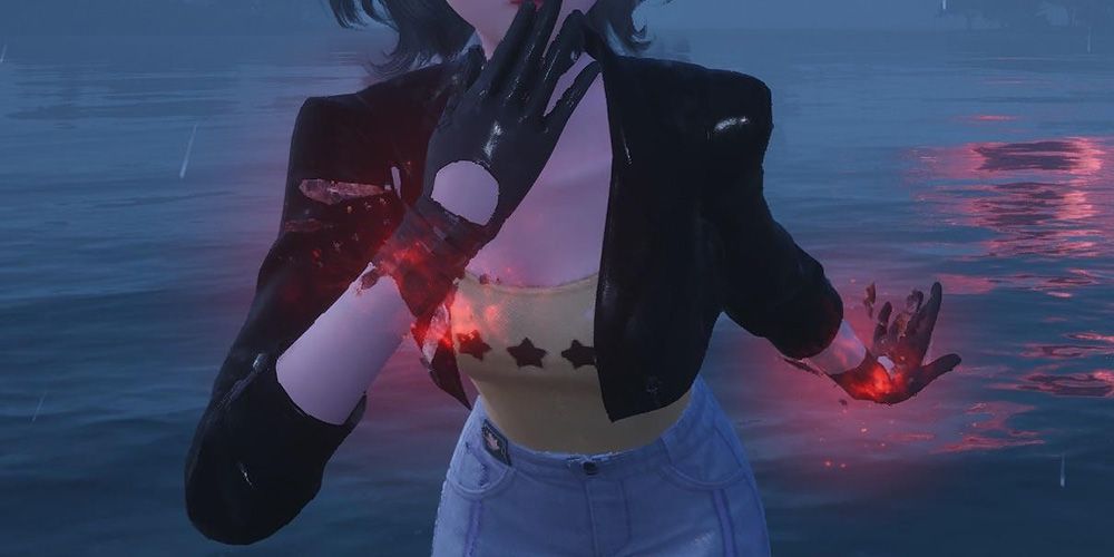 The Handsome Silhouette is a leather crop-top jacket in Infinity Nikki.