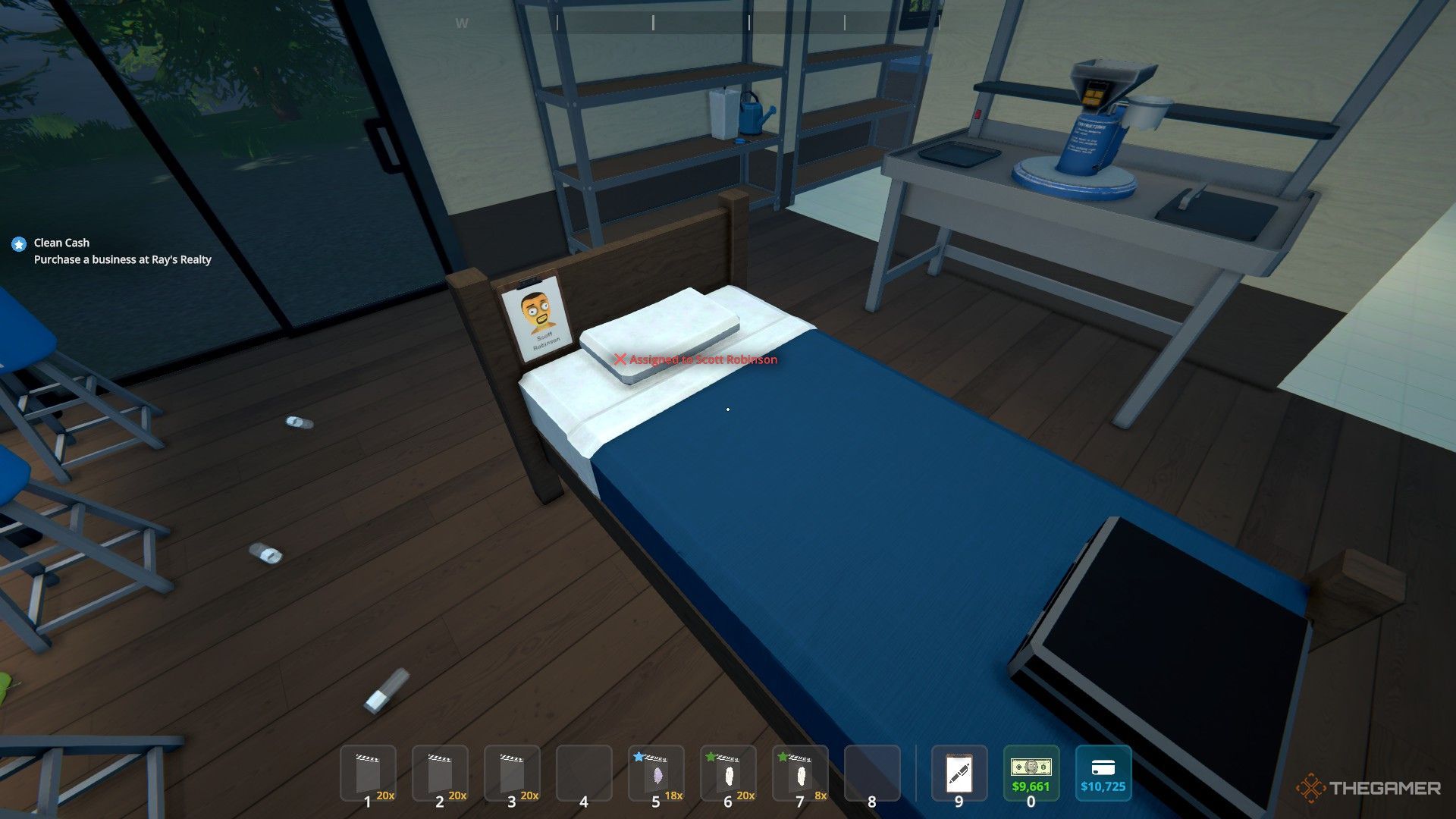 Bed assigned to a handler in Schedule 1.