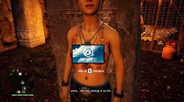 A Far Cry 4 character is censored. 