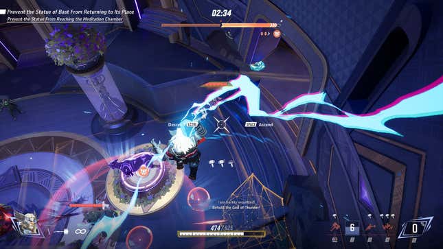 Thor attacks enemies from above.