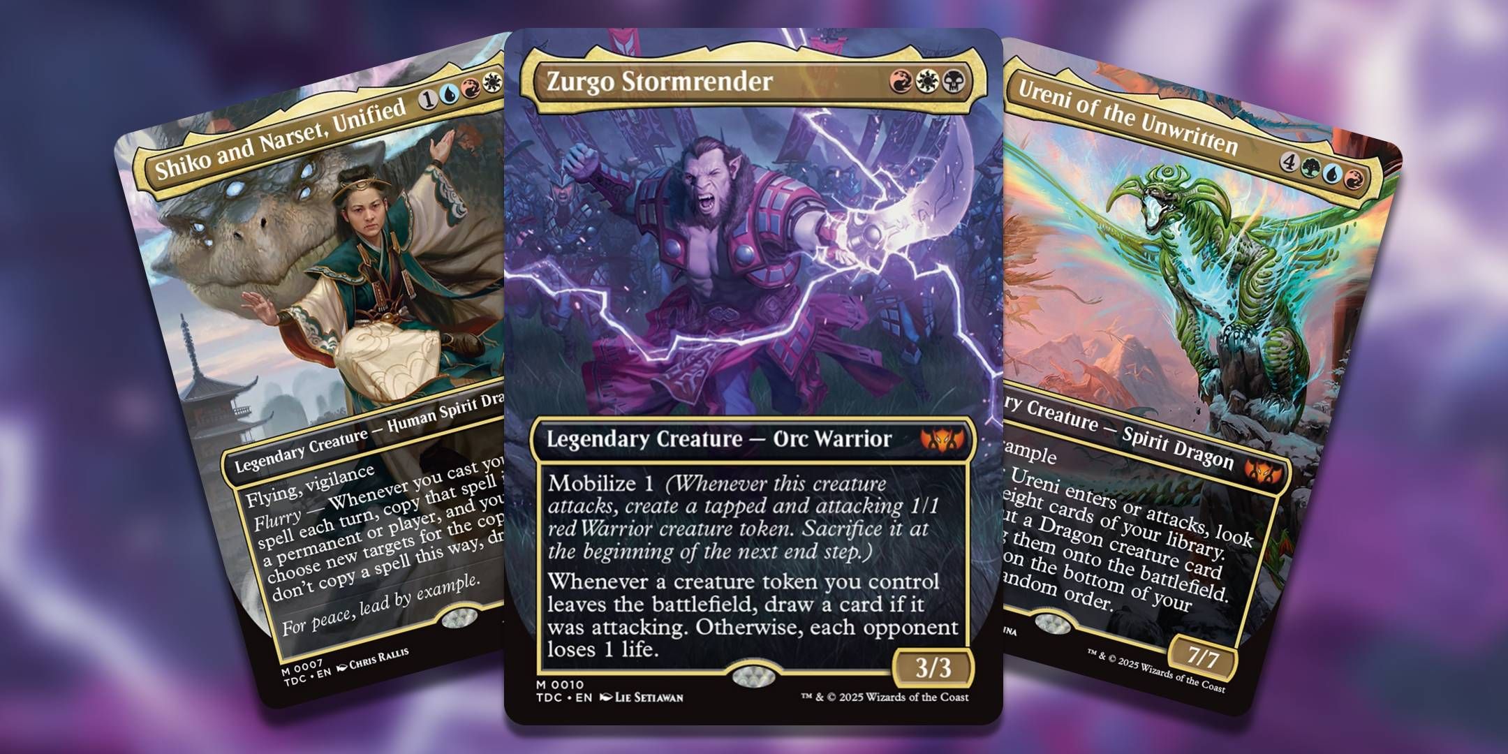 Three of the best commanders from Tarkir Dragonstorm in Magic The Gathering.