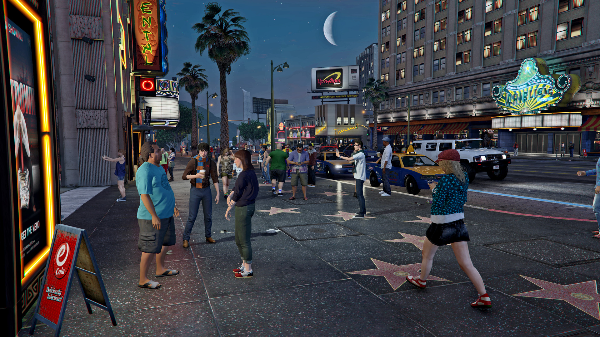 Los Santos at night in Grand Theft Auto 5