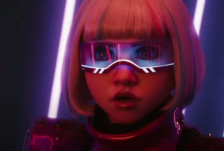 Amie Donald as M3GAN in sci-fi horror M3GAN 2.0