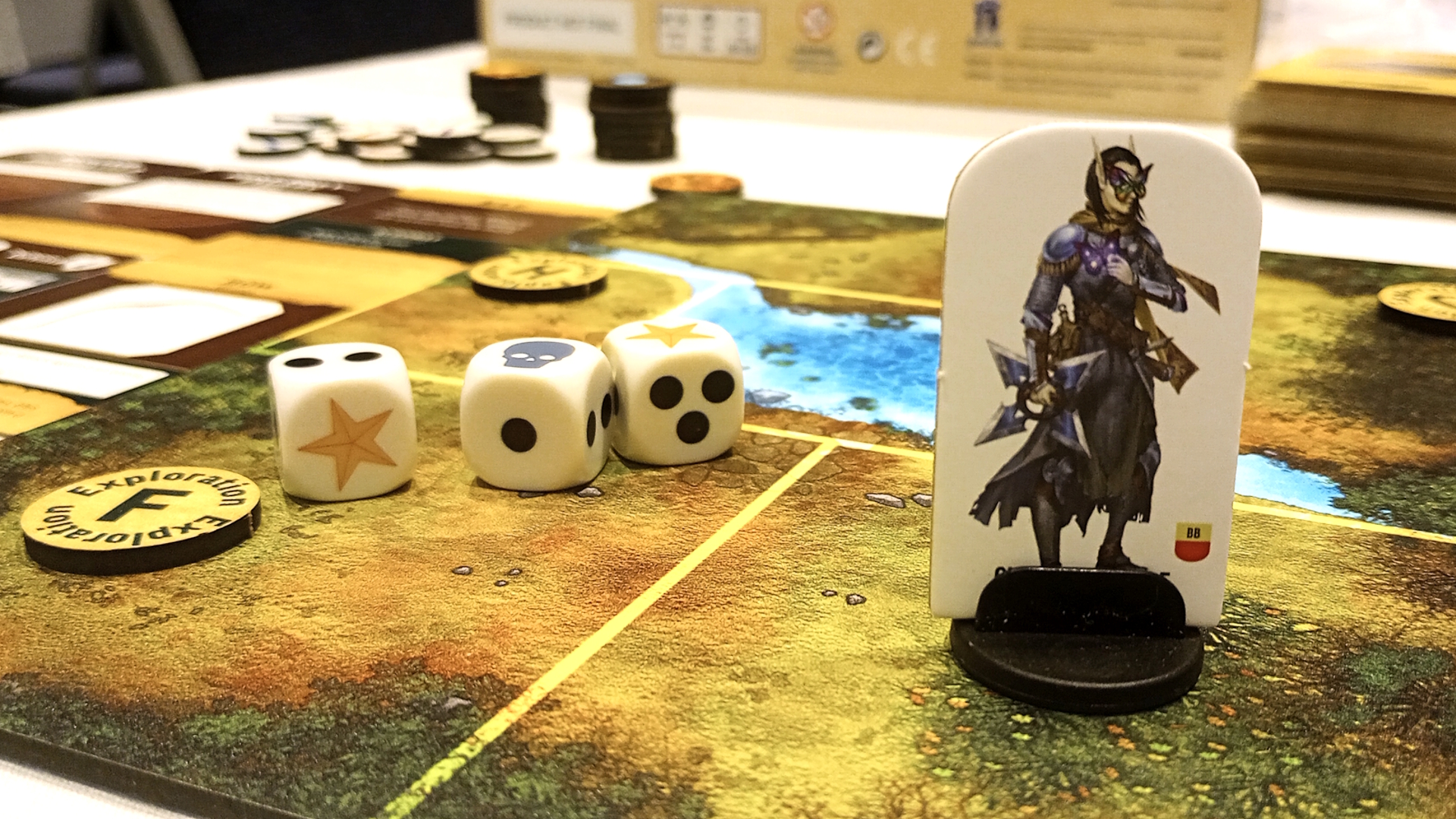 The Pathfinder Quest board game character token close up