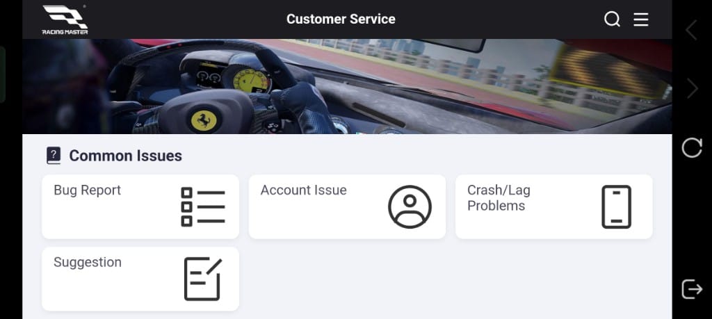 Racing Master Customer Support Service