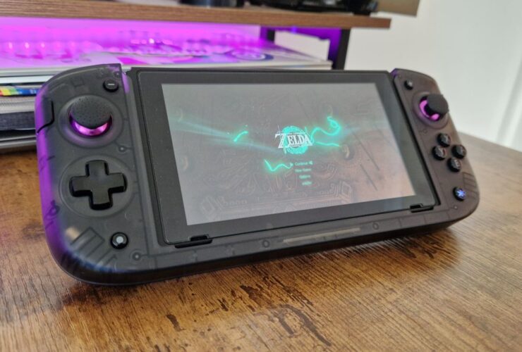 CRKD Nitro Deck+ while the Switch plays The Legend of Zelda Tears of the Kingdom