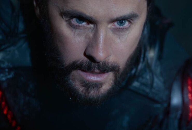 Jared Leto on his light cycle as Ares