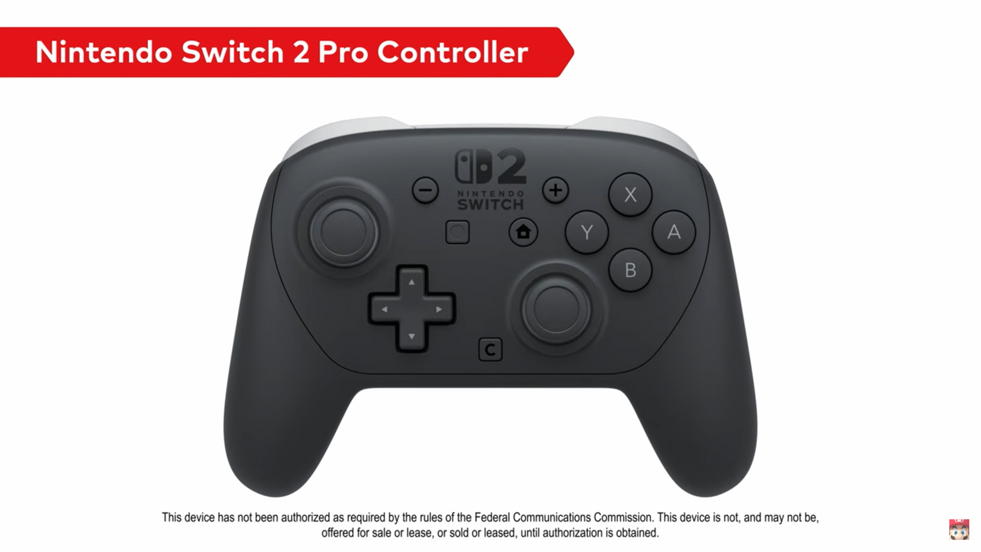 The Nintendo Switch 2 Pro Controller from the Nintendo Switch 2 Nintendo Direct