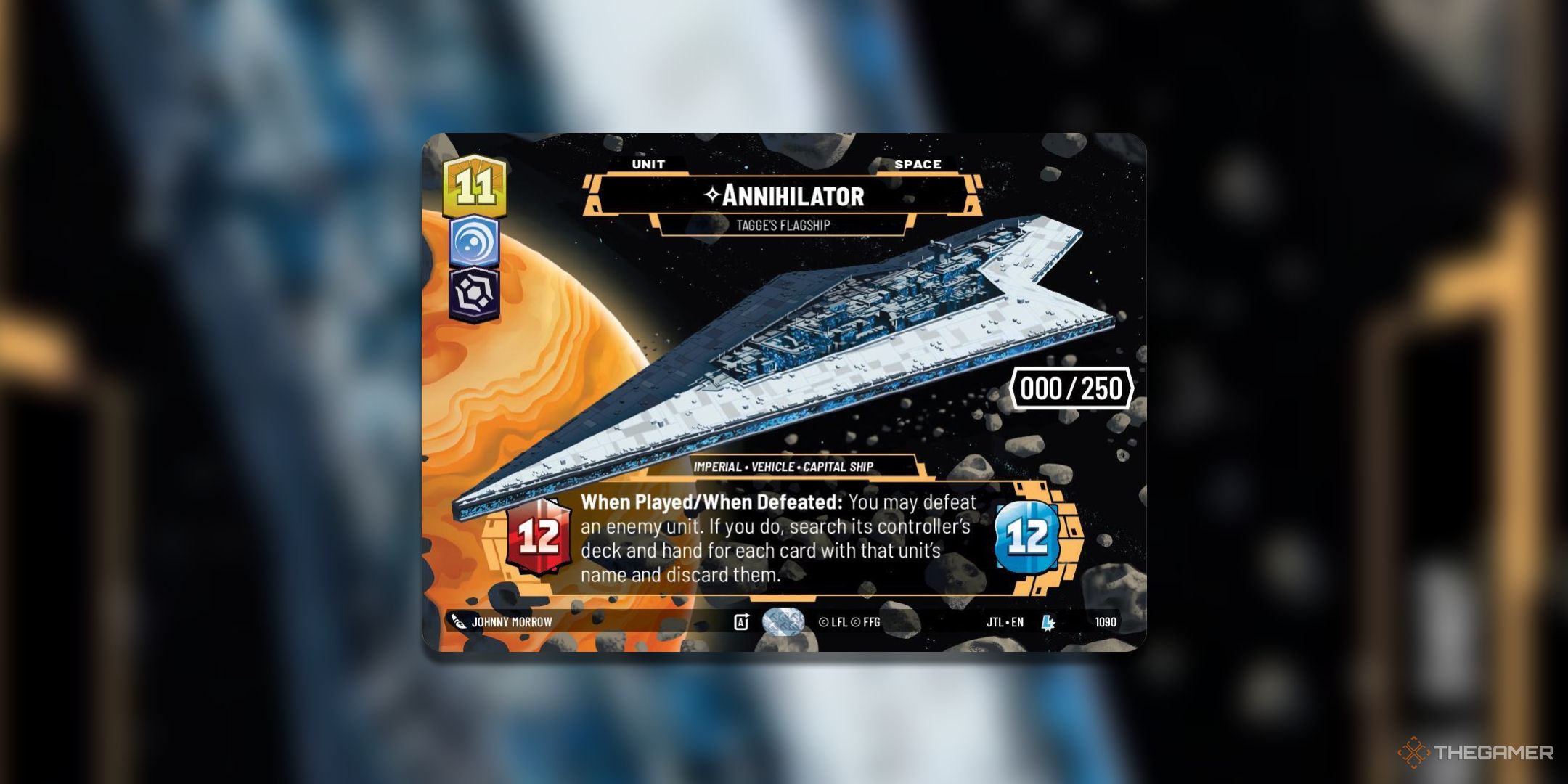 Annihilator, Tagge's Flagship Serialized Star Wars Unlimited Card Art.