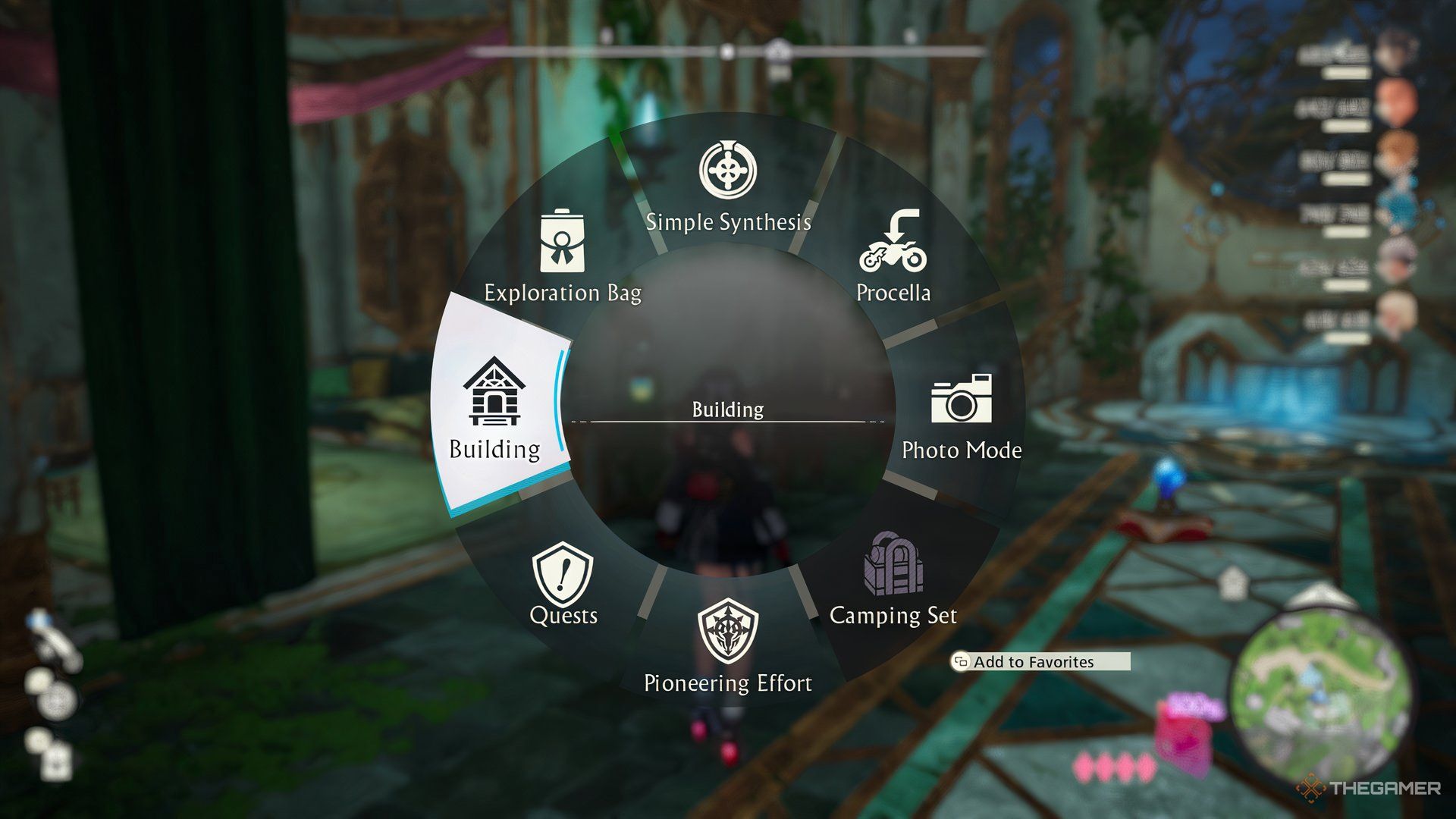 The Building option in Atelier Yumia: The Alchemist of Memories & the Envisioned Land.