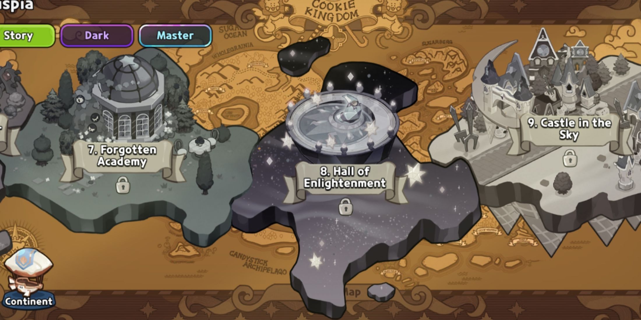 Cookie Run Kingdom - continents