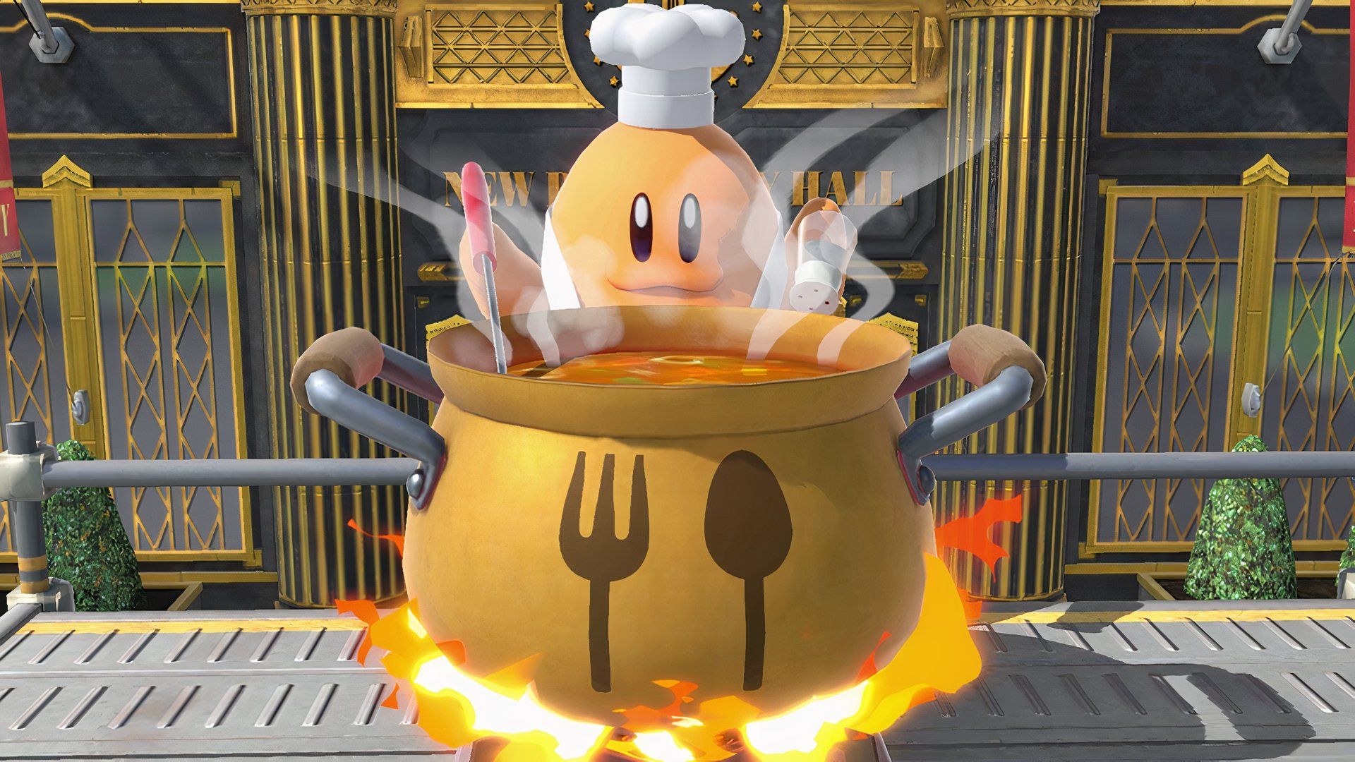 The Chef Kawasaki assist trophy in Super Smash Bros. Ultimate.