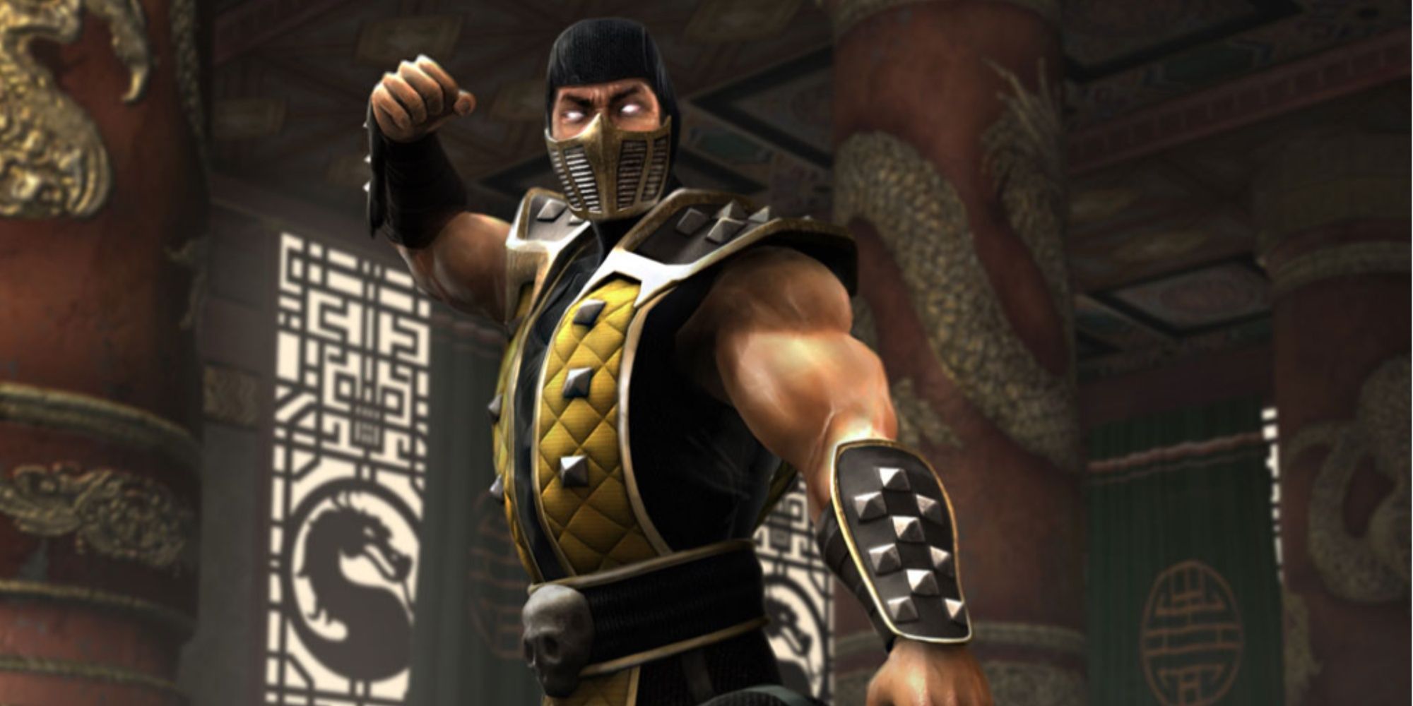 Scorpion posing in Shaolin Monks.