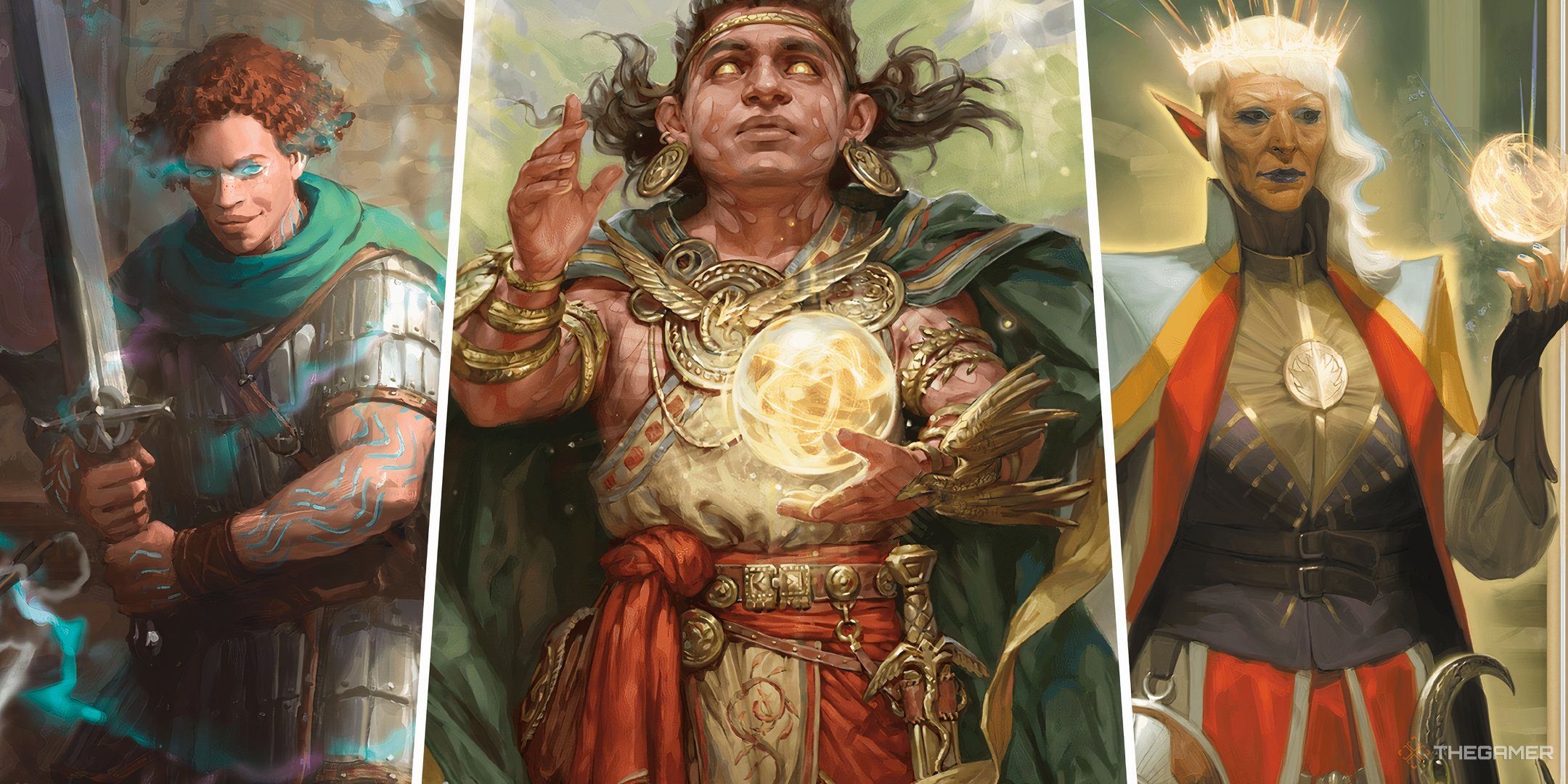 A split image of three different Dungeons & Dragons subclasses.