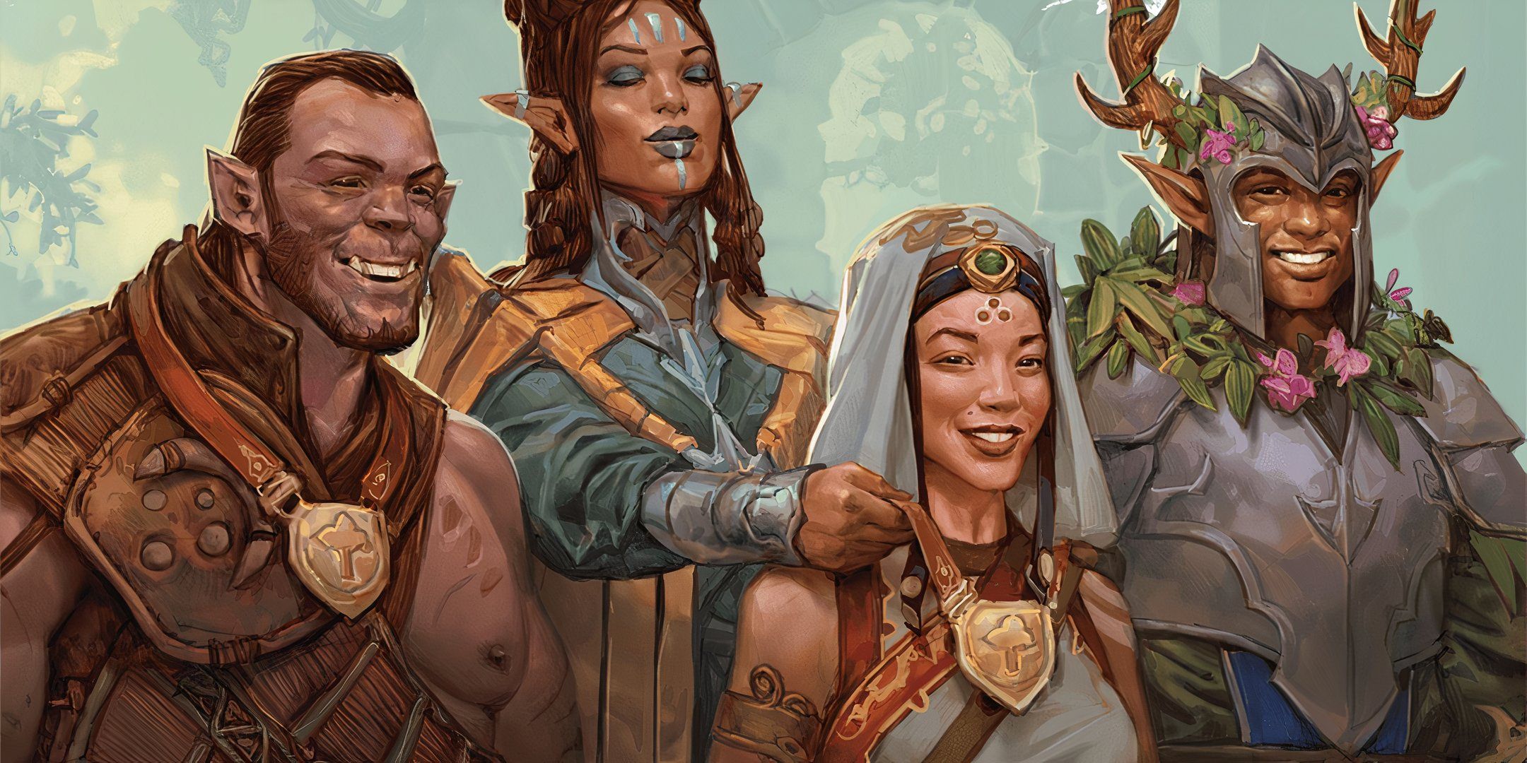 An adventuring party receiving medals of honor in Dungeons & Dragons.