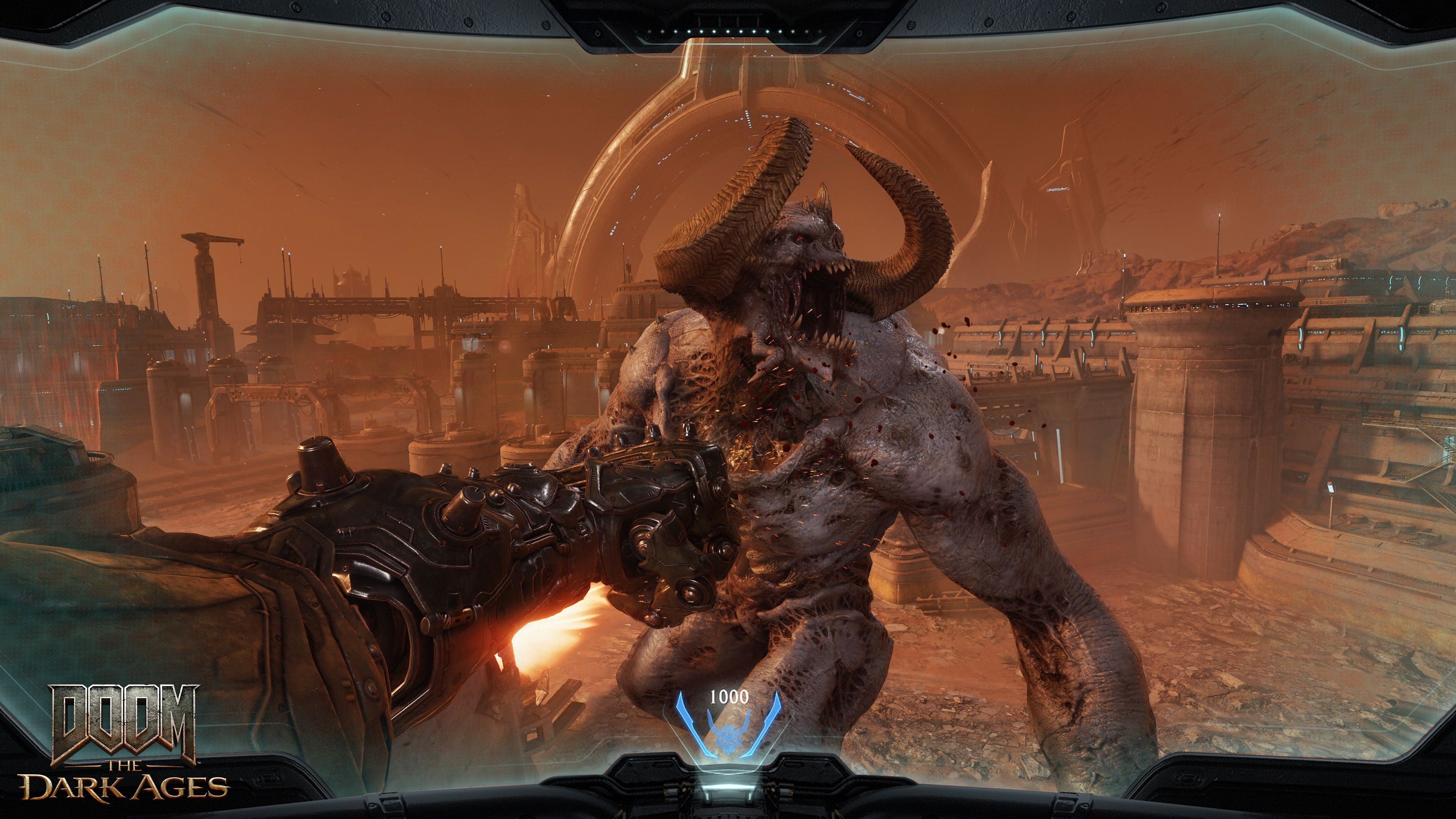 doom the dark ages punching a titan