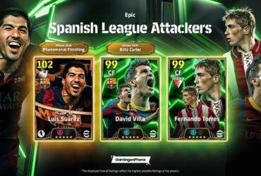 eFootball 2025 Epic Spanish League Attackers Suarez, Villa, Torres