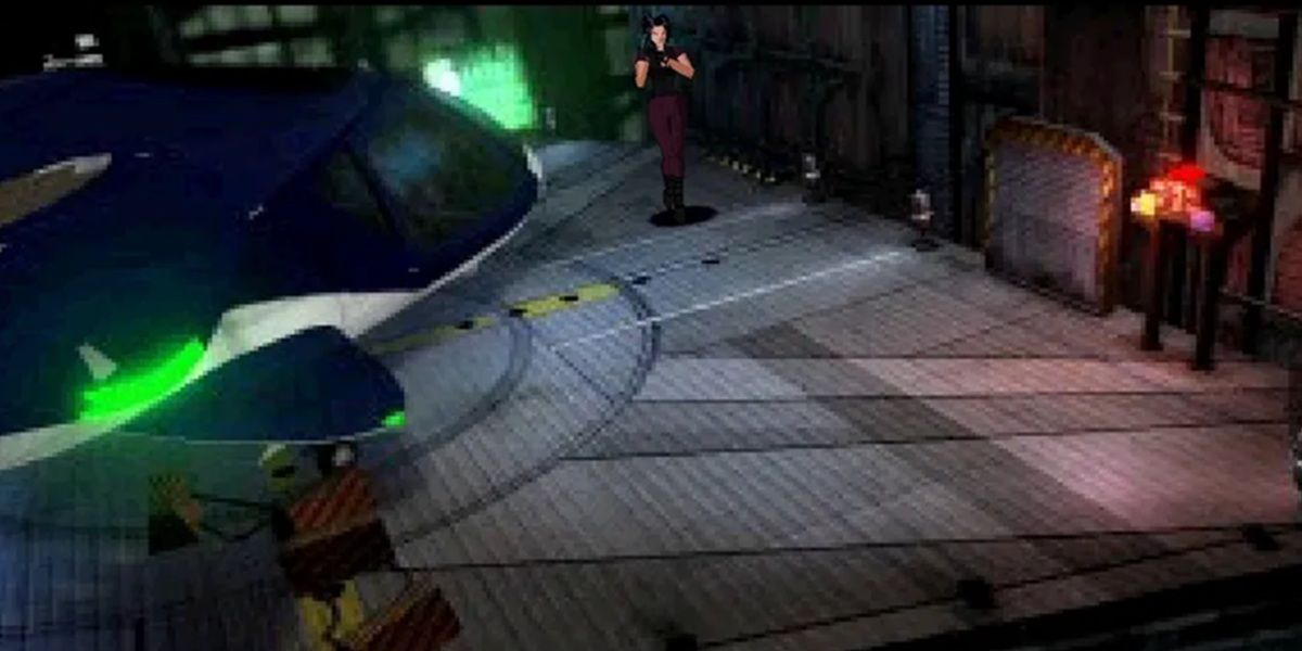 A gameplay screenshot from Fear Effect on the PS1.