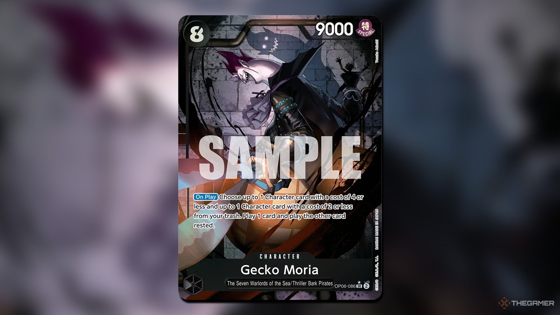 Gecko Moria from the Wings of the Captain set in One Piece Card Game.