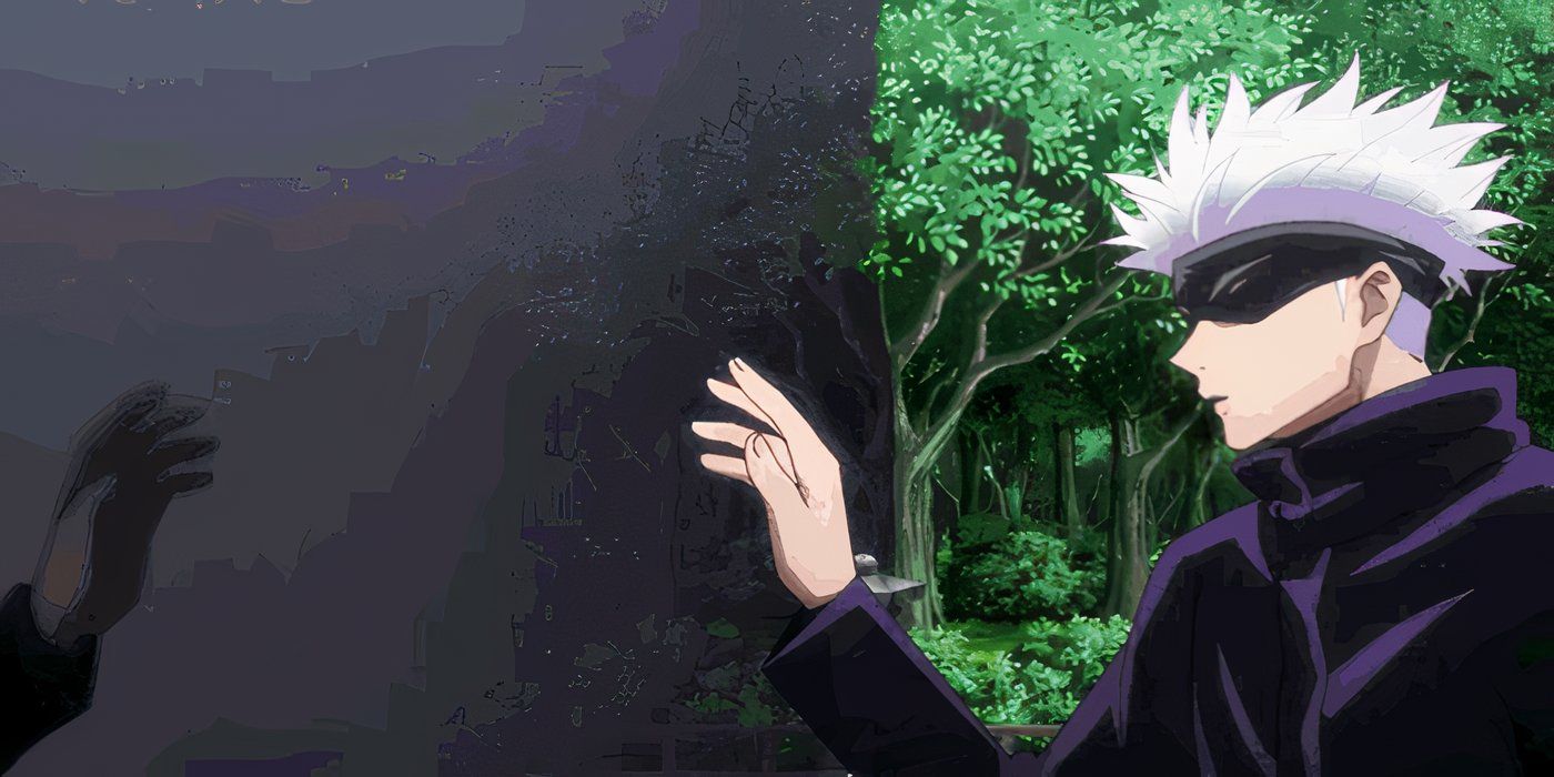 Gojo Satoru Outside a Curtain Barrier JJK