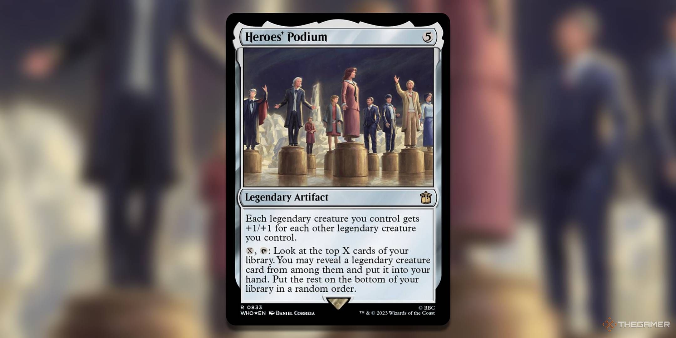 The Heroes' Podium card, from Doctor Who.