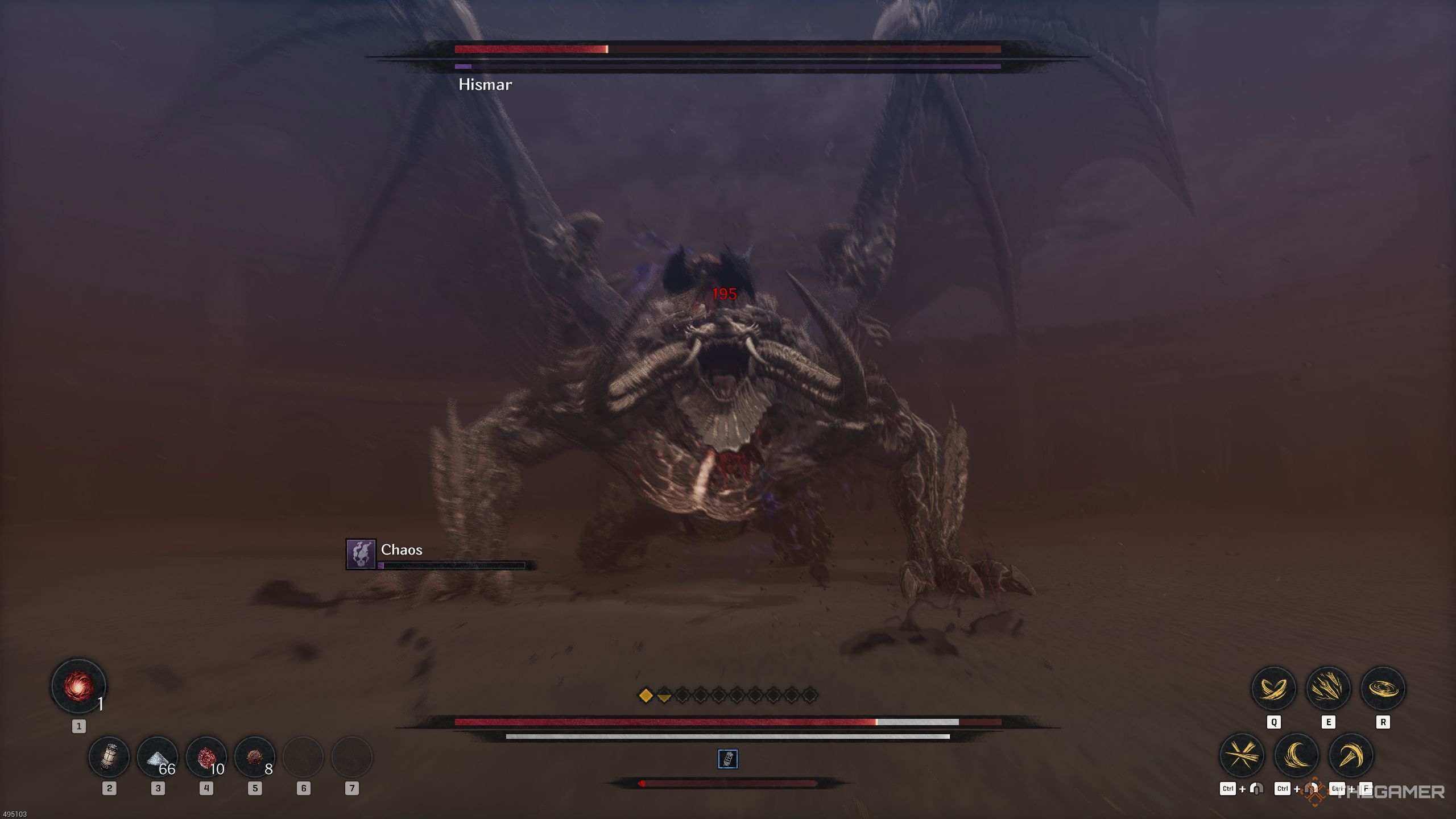 Hismar's grab attack in The First Berserker: Khazan.