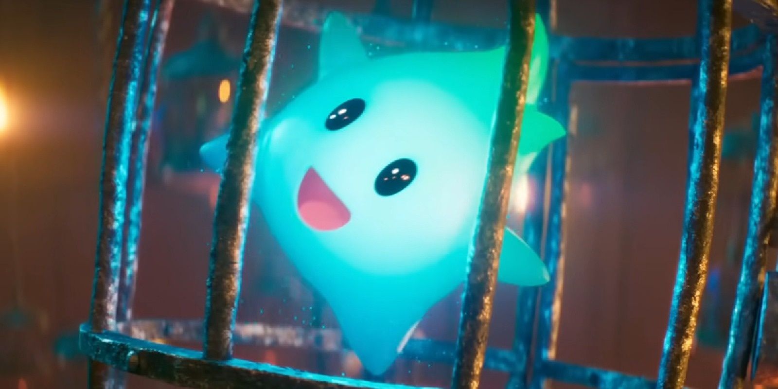 Lumalee in a cage in the Super Mario Bros Movie.