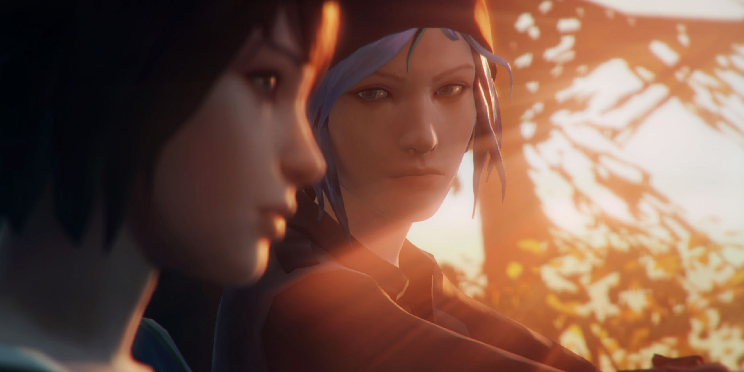A close-up of Max and Chloe in a car from Life is Strange.