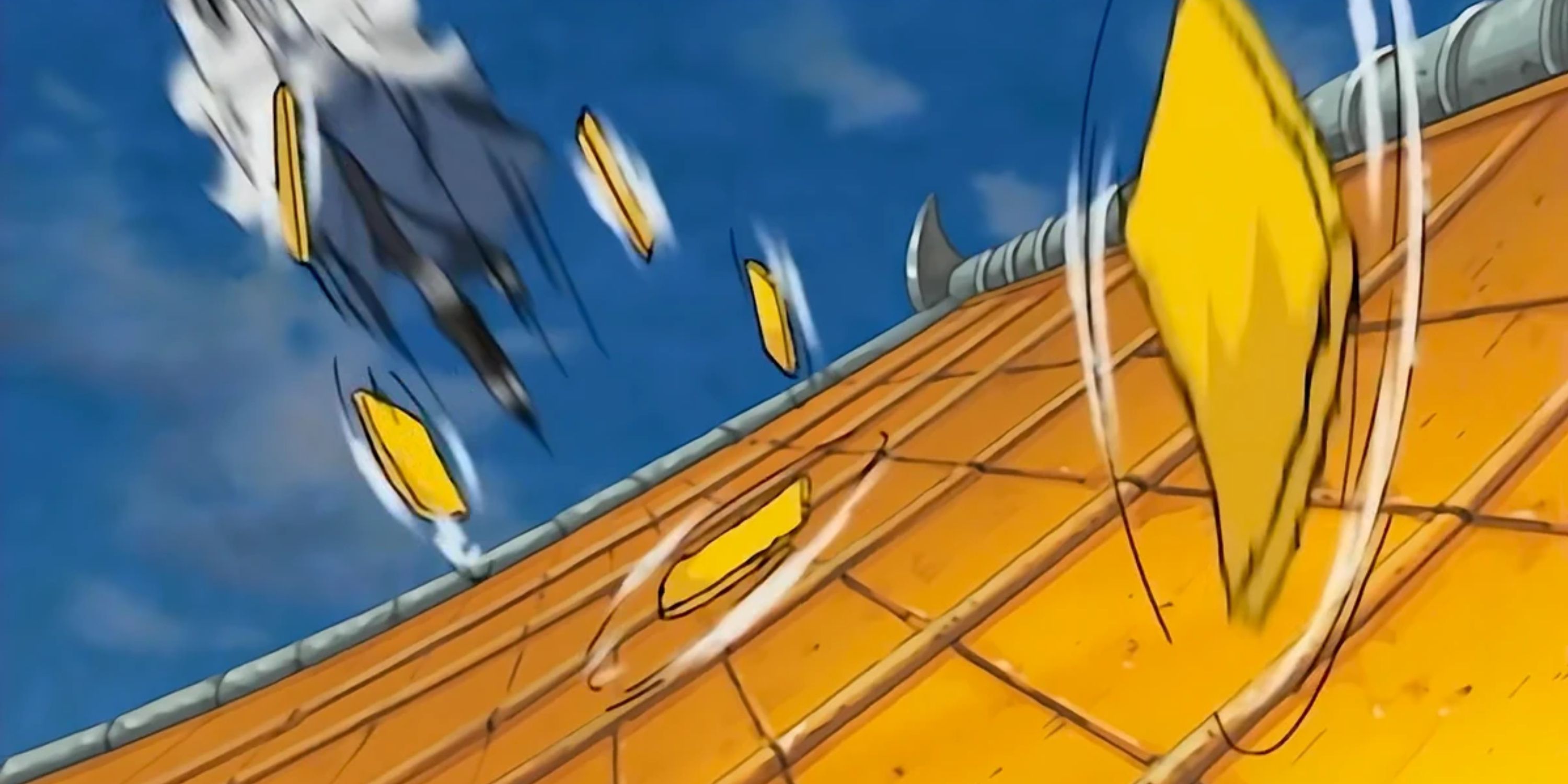 Roof Tile Shuriken jutsu in Naruto