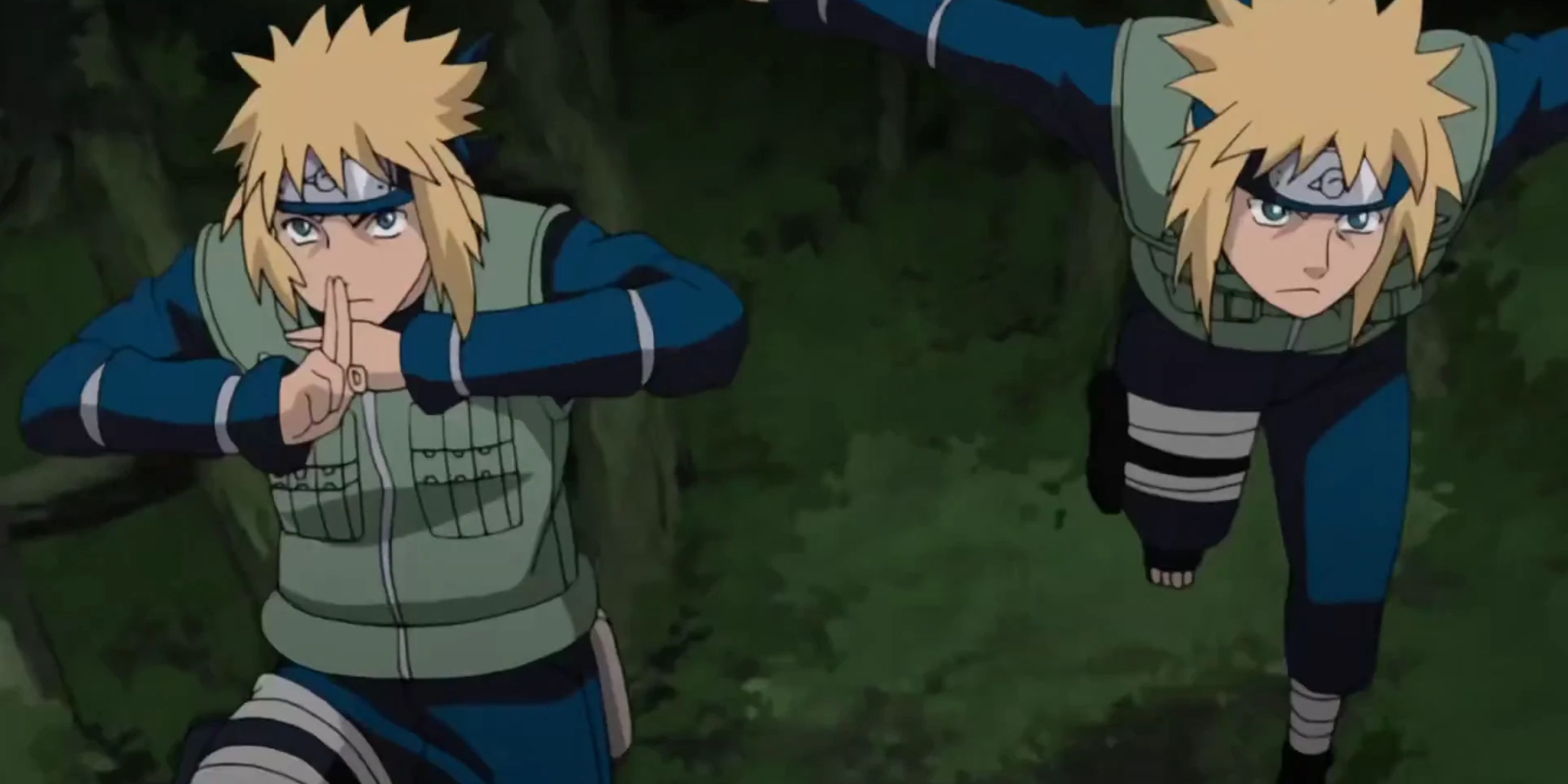 Minato Namikaze using Shadow Clones in Naruto