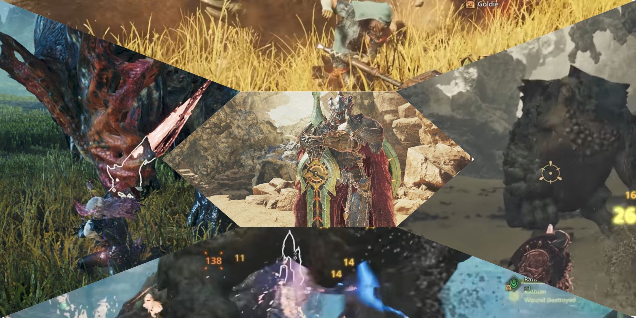 Monster Hunter Wilds best charge blades mixed gameplay collage