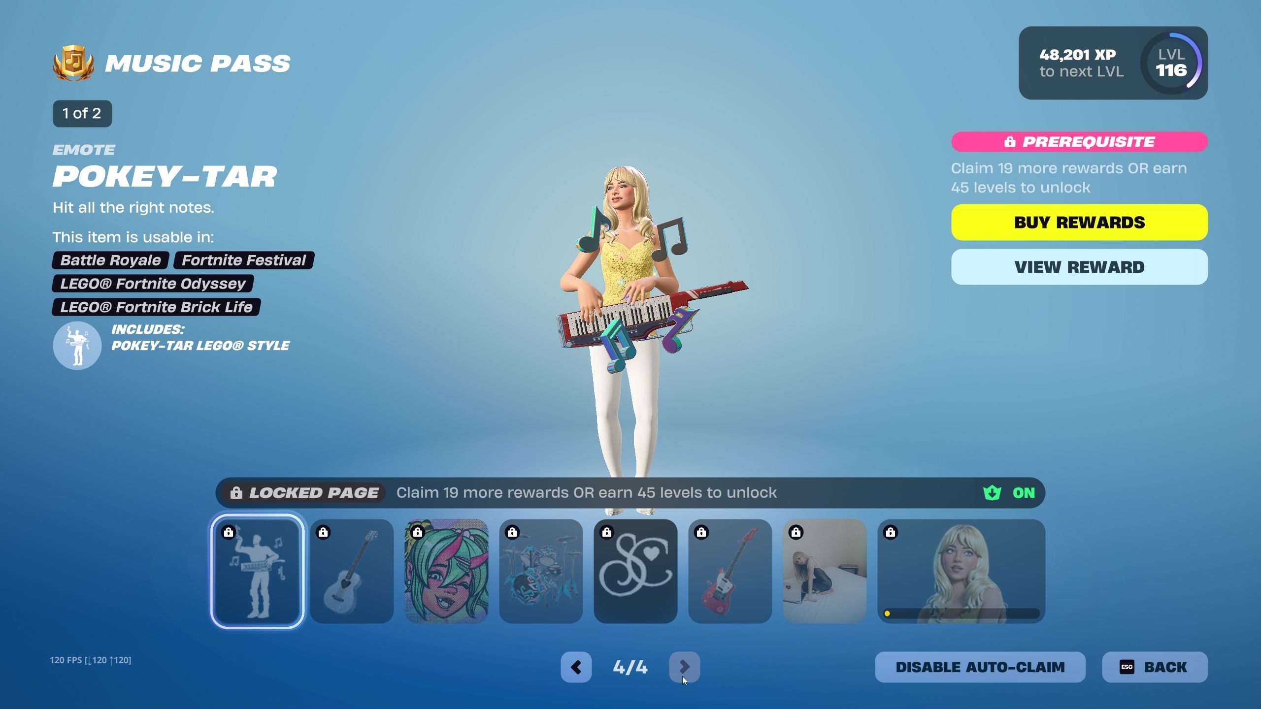 page four of the season 8 fortnite festival music pass