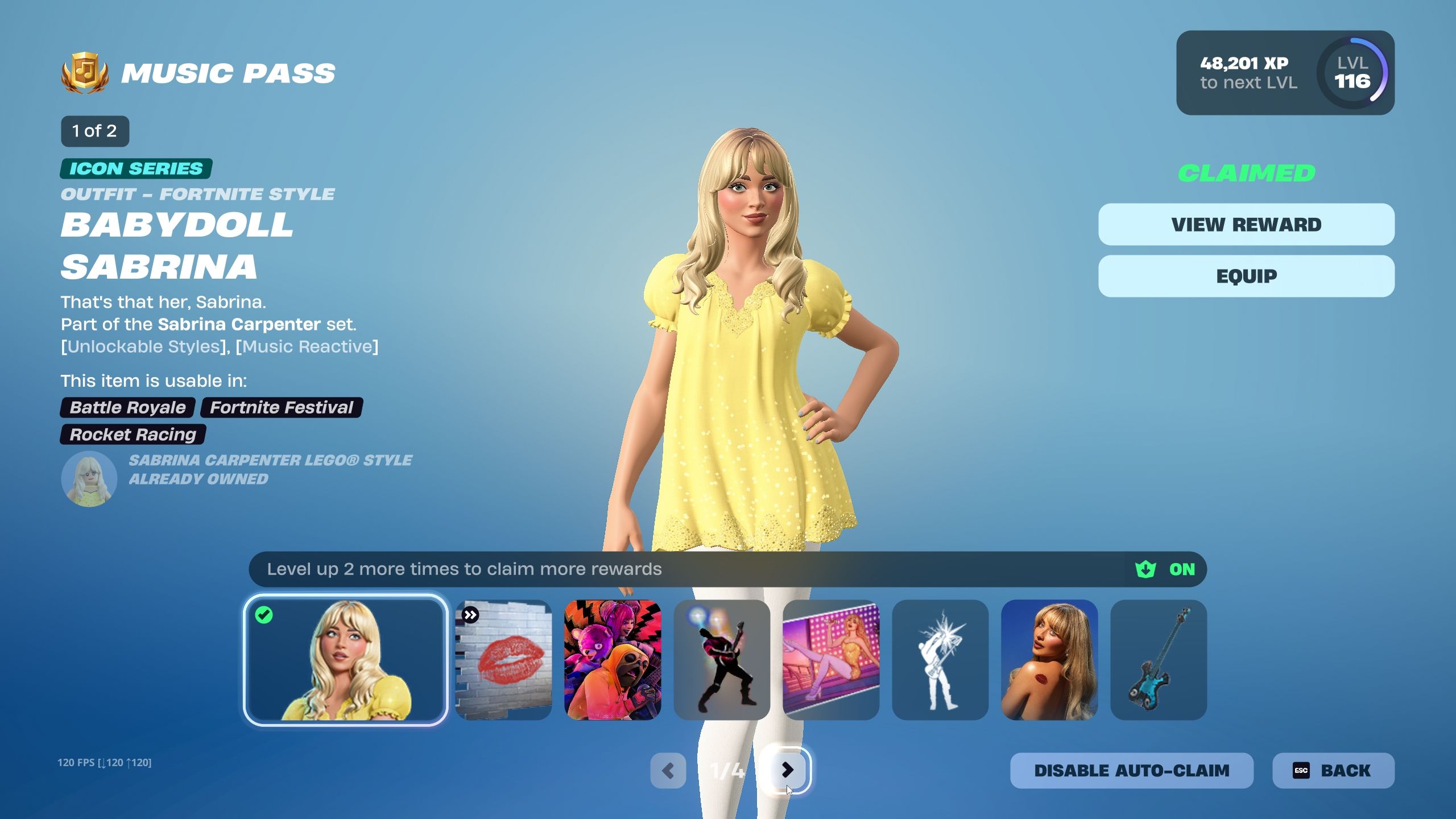 page one of the season 8 fortnite festival music pass