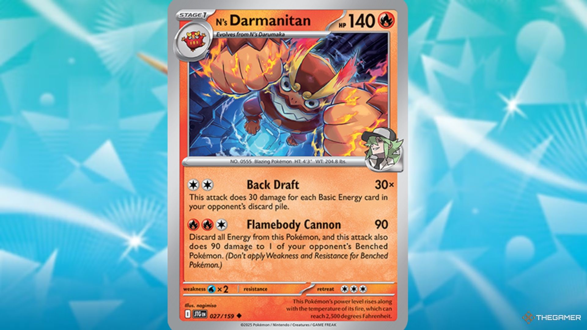 N's Darmanitan in Pokemon TCG. 
