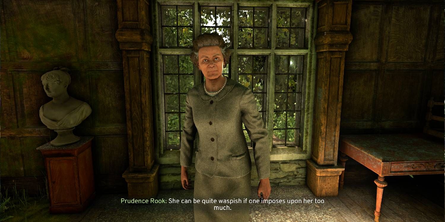 Prudence Rook in Datlow Hall in Atomfall.