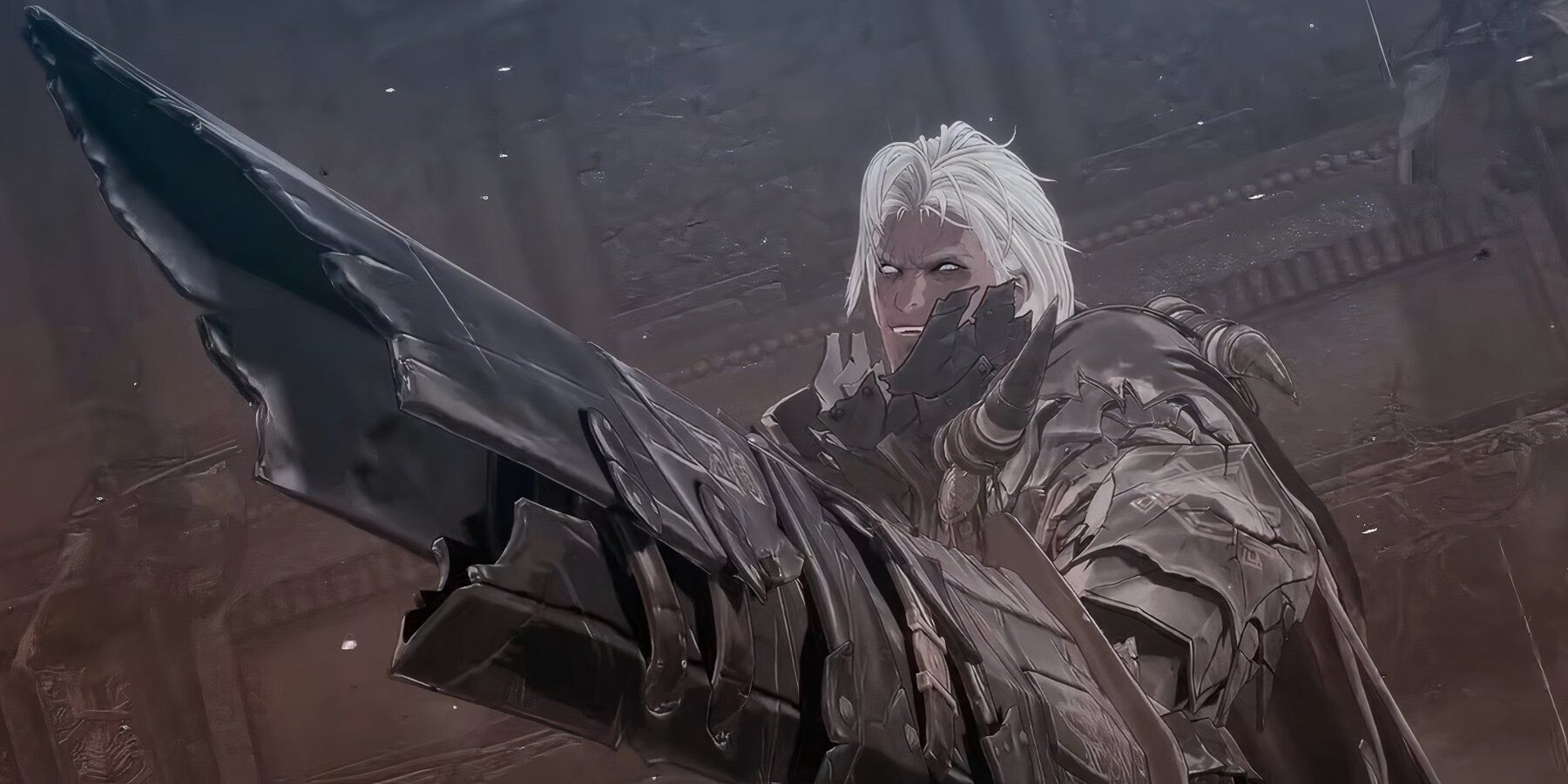 Maluca aiming his giant sword in The First Berserker Khazan