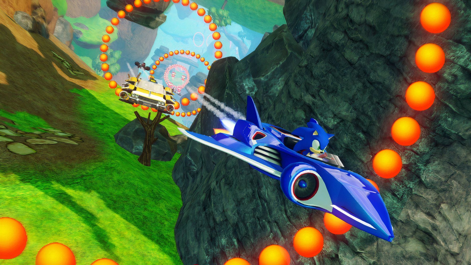 Sonic's can transforms into a plane in Sonic & All-Stars Racing Transformed.