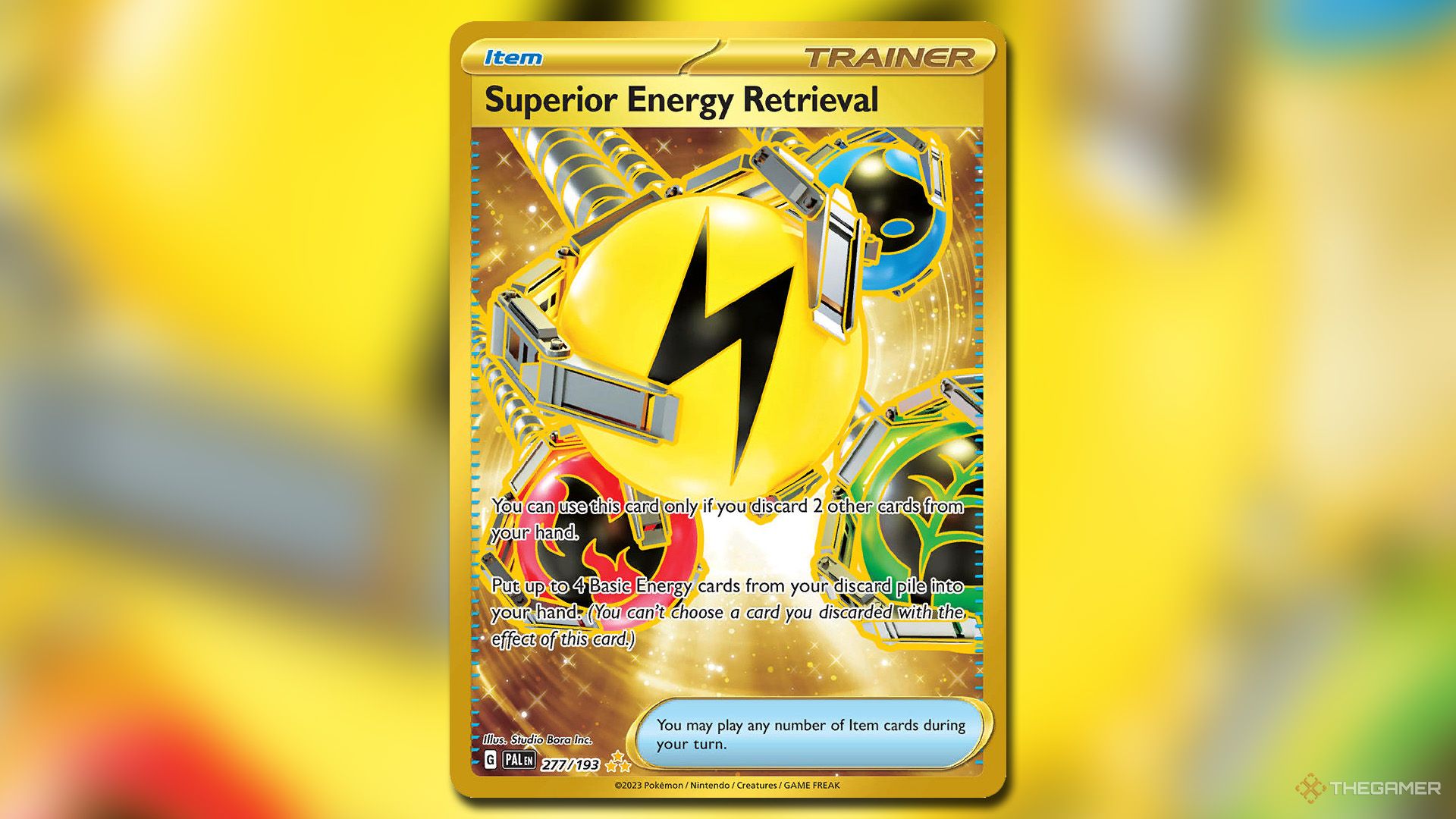Superior Energy Retrieval from Paldea Evolved set in Pokemon TCG.