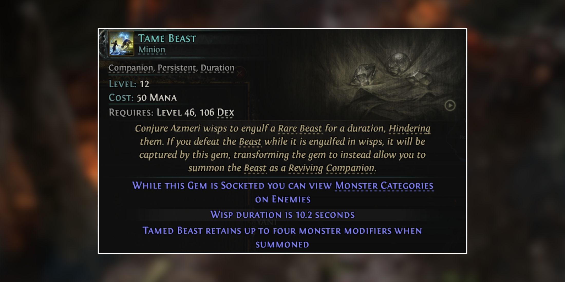 tame beast skill in path of exile 2