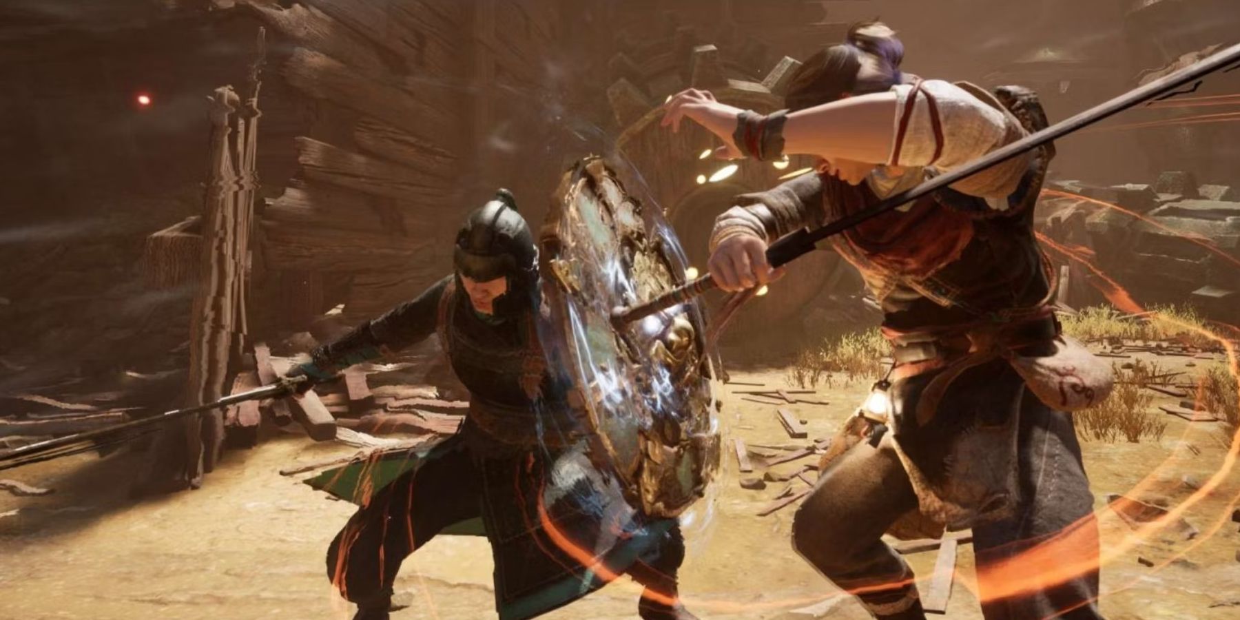 Zhao the protagonist fighting a soldier