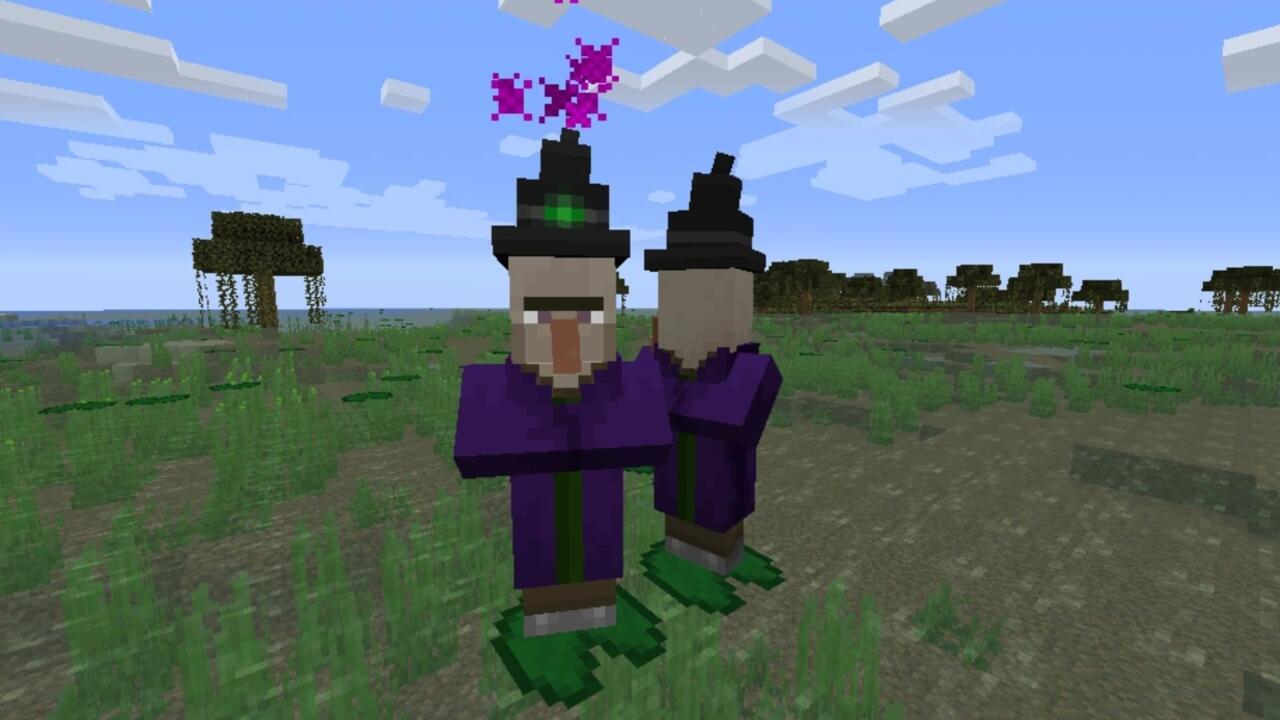 Witches standing on a lilypad