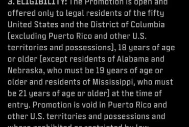 | #Note the lottery just for citizens ...