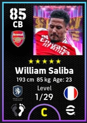 eFootball 2025 Show Time Long-reach Tackle Saliba