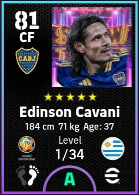 eFootball 2025 Club International Cup Selection Contract Cavani